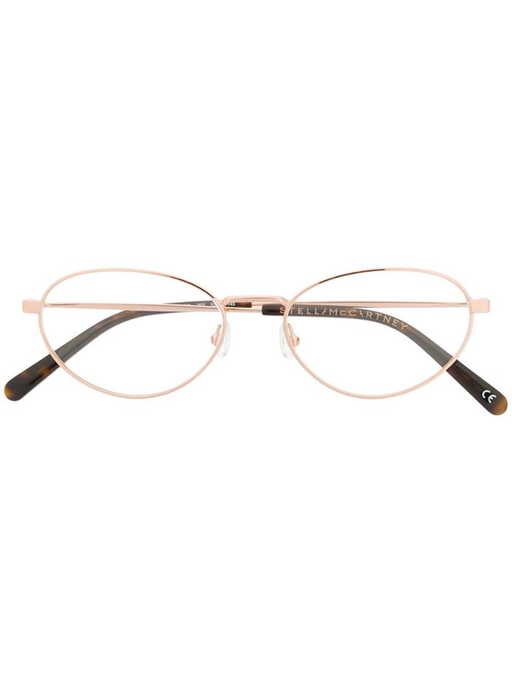 Stella Mccartney Eyewear Oval Frame Sunglasses - Metallic