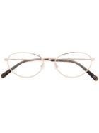 Stella Mccartney Eyewear Oval Frame Sunglasses - Metallic