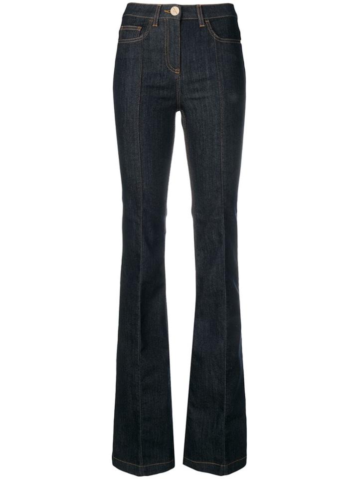 Elisabetta Franchi High Rise Flared Jeans - Blue