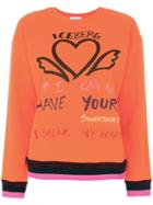 Iceberg Heart Embroidered Sweatshirt - Yellow & Orange