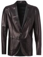 Drome Leather Blazer, Men's, Size: L, Black, Lamb Skin