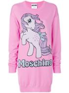 Moschino My Little Pony Intarsia Sweater Dress - Pink & Purple