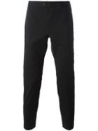 Palm Angels Stripe Appliqué Trousers, Men's, Size: 46, Black, Cotton/polyurethane