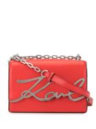 Karl Lagerfeld K/signature Small Shoulder Bag - Red