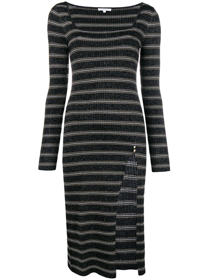 Patrizia Pepe Knit Fitted Dress - Black