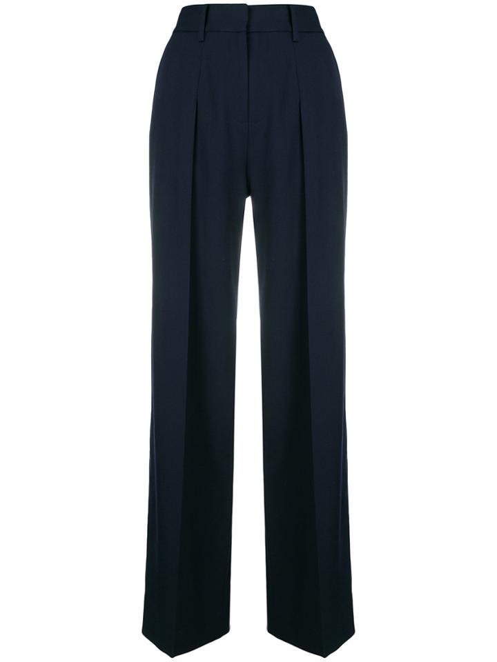 Victoria Victoria Beckham Side Stripe Wide Leg Trousers - Blue