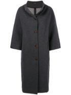 Fendi Vintage Funnel Neck Coat - Grey