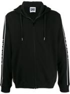Les Hommes Urban Logo Band Zip-up Hoodie - Black
