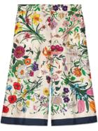 Gucci Flora Silk Twill Pajama Pant - White