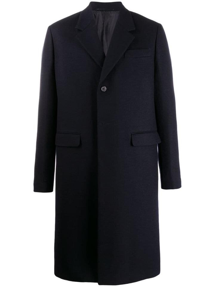 Prada Single-breasted Over Coat - Blue