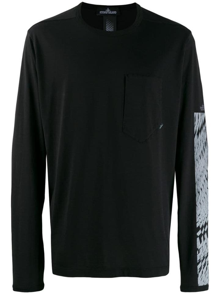 Stone Island Shadow Project Graphic Printed Sweatshirt - Black