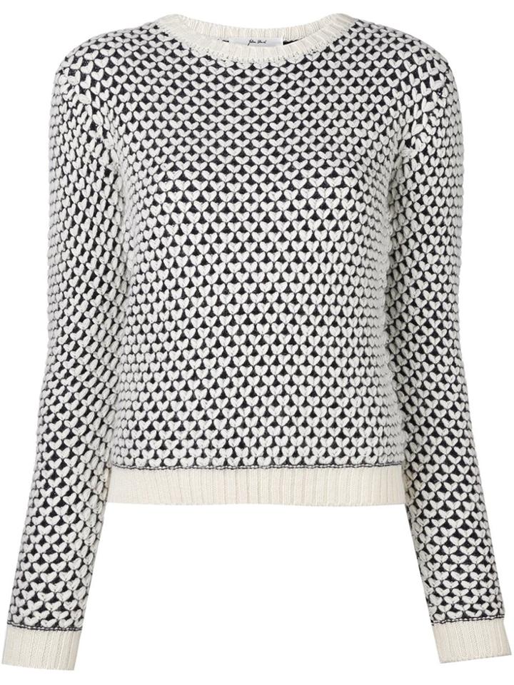 Julien David Heart Pattern Jumper - White