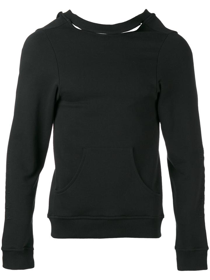 Dust Split-open Back Sweatshirt - Black