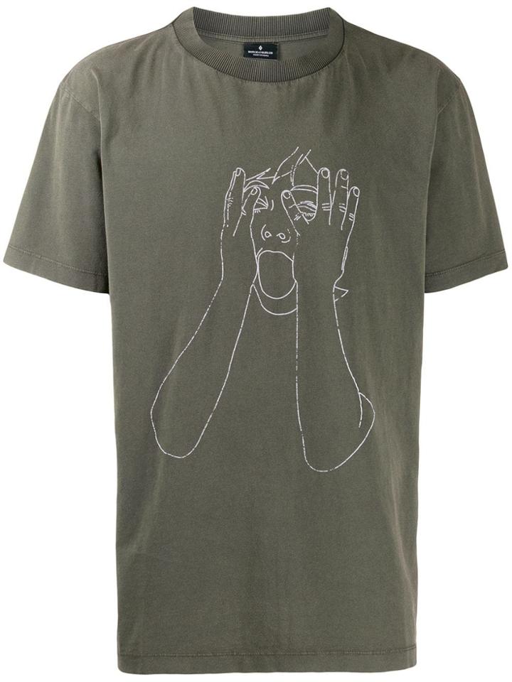 Marcelo Burlon County Of Milan Sketch Print T-shirt - Green