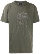 Marcelo Burlon County Of Milan Sketch Print T-shirt - Green