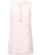 Akris Punto Sleeveless Pleat Detail Blouse - Pink