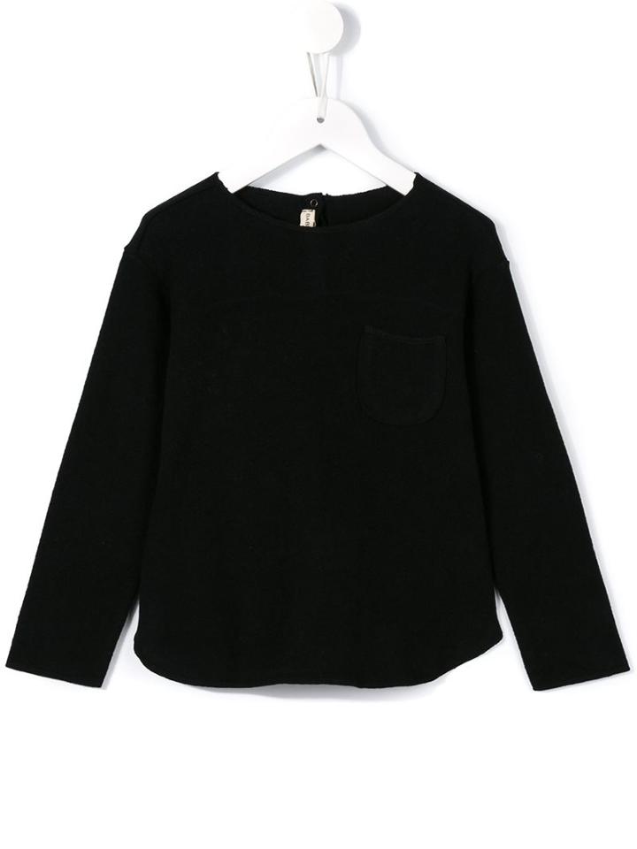 Babe And Tess Chest Pocket Sweatshirt, Girl's, Size: 6 Yrs, Black