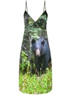 R13 Bear Print Cami Dress - Green