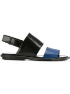 Marni Two-tone Sandals, Women's, Size: 39.5, Blue, Calf Leather/leather