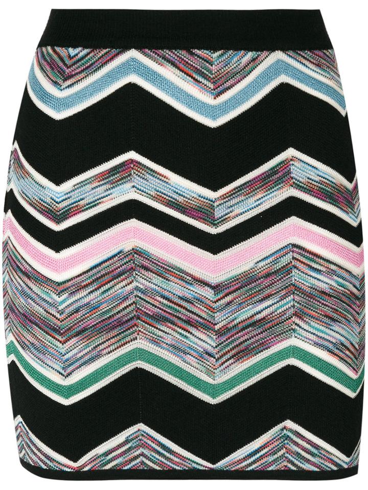 Missoni - Zig Zag Mini Skirt - Women - Nylon/rayon/wool - 40, Black, Nylon/rayon/wool
