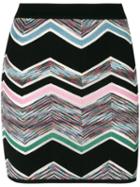Missoni - Zig Zag Mini Skirt - Women - Nylon/rayon/wool - 40, Black, Nylon/rayon/wool