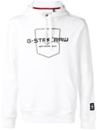 G-star Raw Research Logo Print Hoodie - White