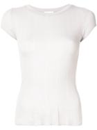 Ballsey Ribbed Knitted T-shirt - Grey