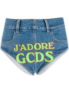 Gcds J'adore Mini Shorts - Blue