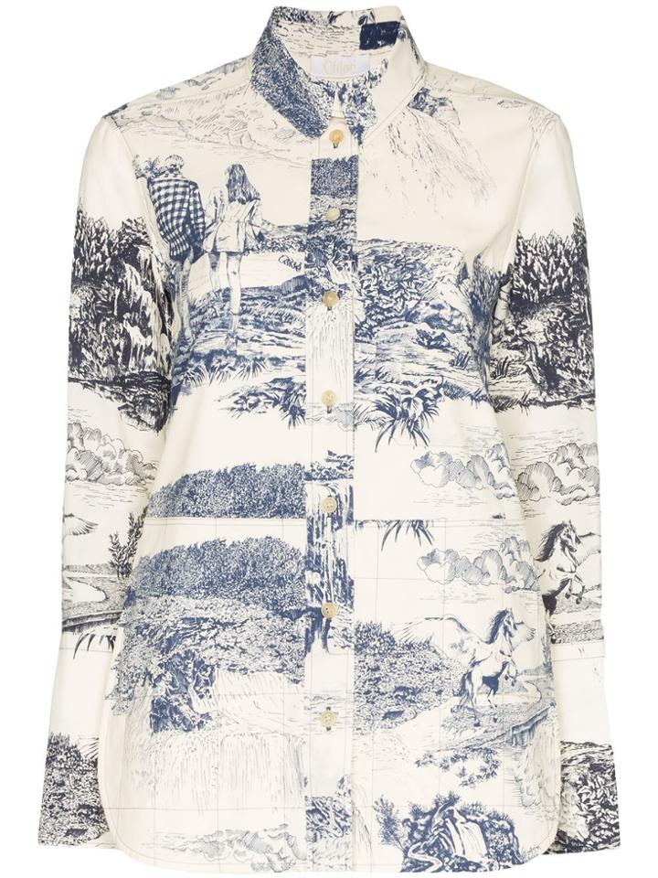 Chloé Toile De Jouy Print Shirt - White