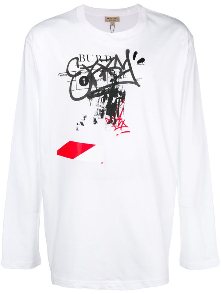 Burberry Logo-print Sweatshirt - White