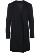 Yohji Yamamoto Collarless Coat - Black