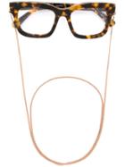 Stella Mccartney - 'falabella' Oversized Glasses - Women - Acetate/metal - 50, Brown, Acetate/metal