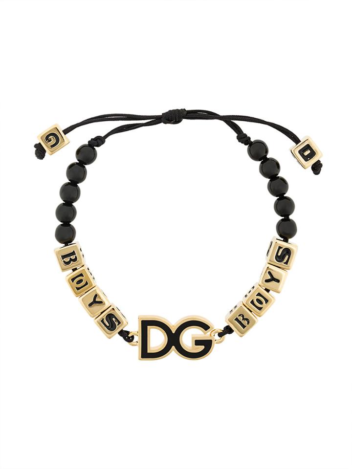 Dolce & Gabbana Boys Boys Cube Bead Bracelet - Metallic