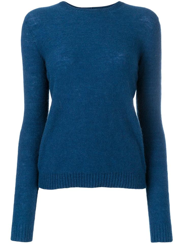 Max Mara Studio Round Neck Jumper - Blue