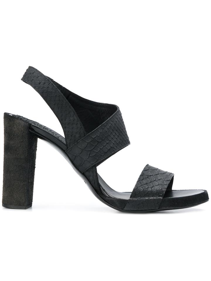 Del Carlo Open-toe Heeled Sandals - Black