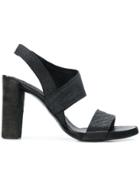Del Carlo Open-toe Heeled Sandals - Black