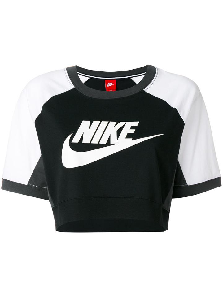 Nike - Cropped Logo T-shirt - Women - Cotton - S, Black, Cotton