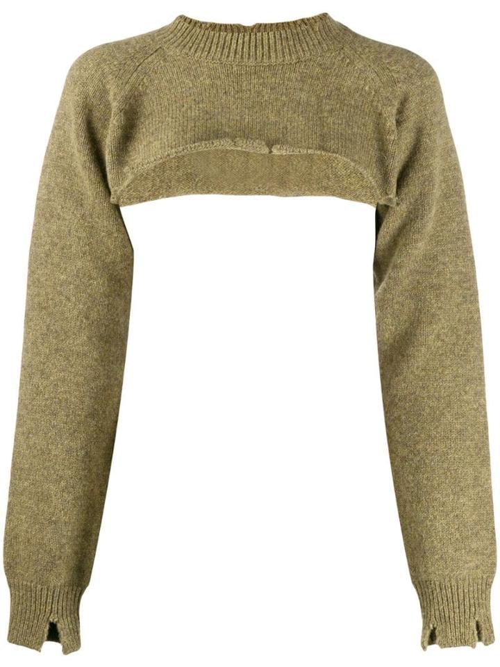 Maison Margiela Knitted Crop Top - Green