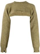 Maison Margiela Knitted Crop Top - Green