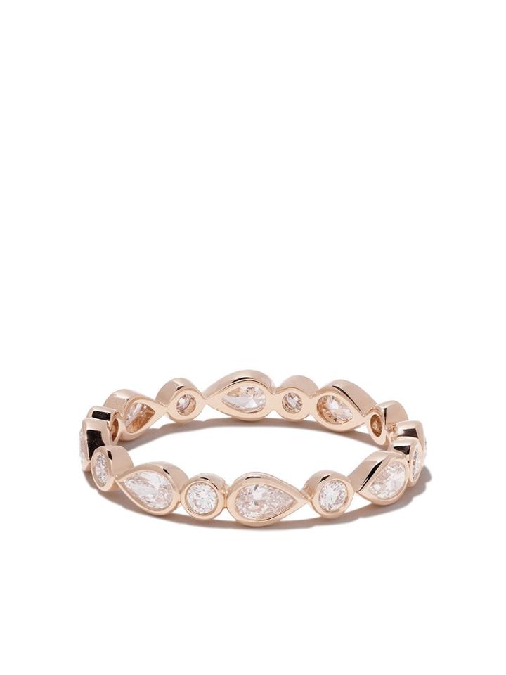 De Beers 18kt Rose Gold Petal Diamond Band