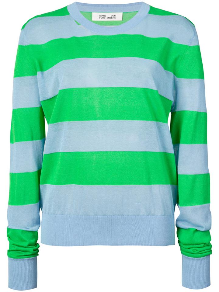 Dvf Diane Von Furstenberg Colour Block Pull-over - Green