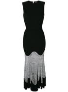 Alexander Mcqueen Mesh Knit Dress - Black