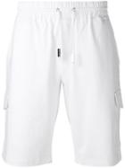 Eleventy Cargo Pocket Track Shorts, Men's, Size: Xl, White, Cotton