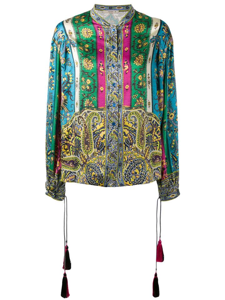 Etro - Embroidered Blouse - Women - Silk/polyester/acetate - 42, Silk/polyester/acetate