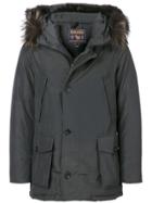 Woolrich Fur Embellished Parka Coat - Grey