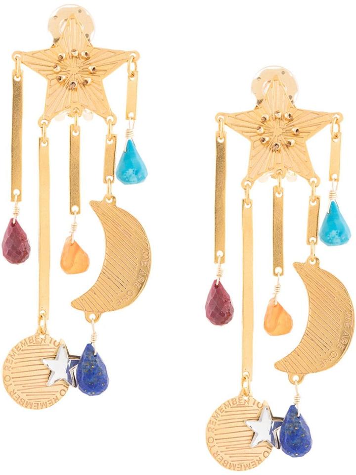 Mercedes Salazar Star And Moon Earrings - Gold