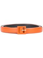 Oscar De La Renta Skinny Waist Belt - Yellow & Orange