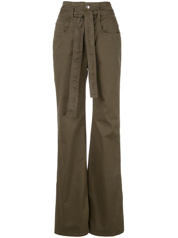 Veronica Beard Wide Leg Rosanna Trousers - Green