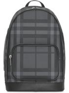 Burberry London Check And Leather Backpack - Black