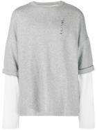 Unravel Project Layered Sweatshirt Longsleeve - Grey